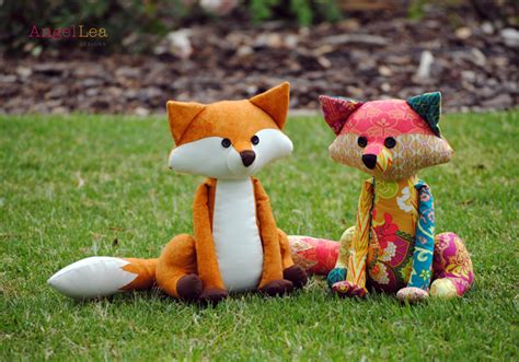 Just print the free patterns on your printer and begin sewing. Fox Sewing Pattern PDF Patchwork Fox Softie Stuffed Animal ...