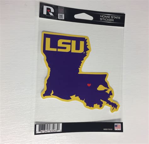 Lsu Tigers State Outline Die Cut Decal New Hub City Sports