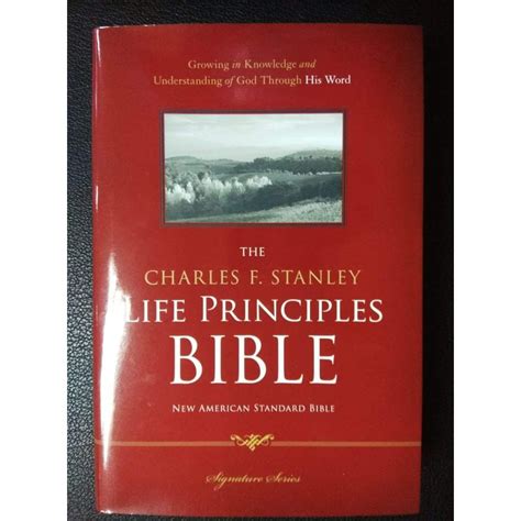 Nasb The Charles F Stanley Life Principles Bible Hardcover Holy