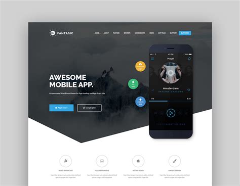 Best Mobile App Landing Page Templates Built With Bootstrap Super Hot
