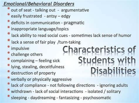 Emotional And Behavioral Disorder