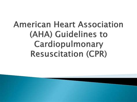 On october 21, 2020, the american heart association published the 2020 guidelines for cpr & ecc. PPT - American Heart Association (AHA) Guidelines to ...