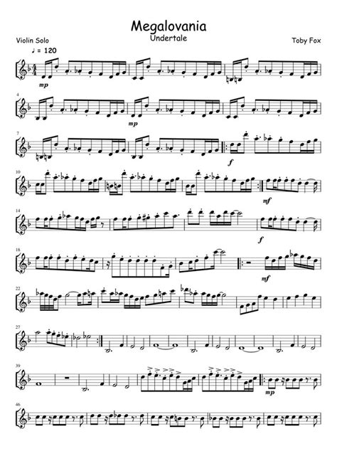 If you need more try quick sheet music search and discover unlimitted number of classical and popular violin sheetmusic items. Megalovania- Violin Solo sheet music for Violin download free in PDF or MIDI | Violin, Violin ...