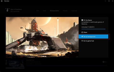How To Set Game Achievements As Background Images For The