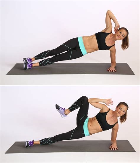 Side Plank Crunch Side Plank Crunch Abs Workout Video Bodyweight
