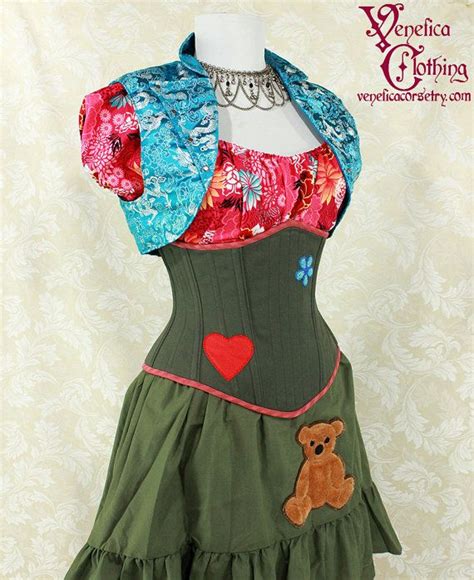 Firefly Kaylee Inspired Olive Green Waspie Corset Wheart And Etsy