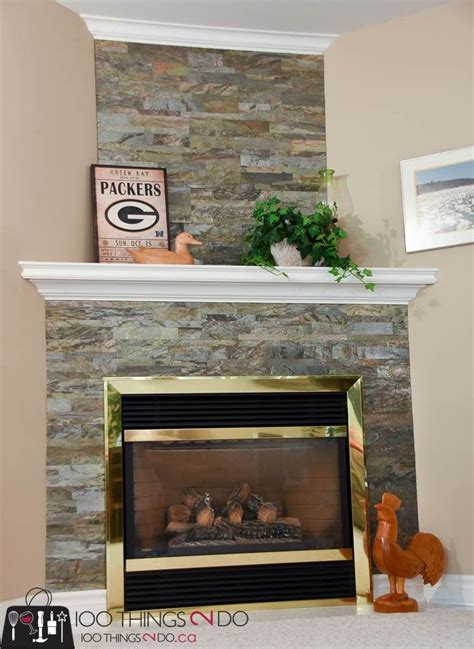 Fireplace Surround Aspect Peel And Stick Tile Stone Fireplace Surround