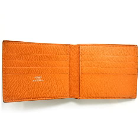 Having a hermes wallet will never, ever get you laid. HERMES Mens Epsom Billfold Wallet Orange 25864