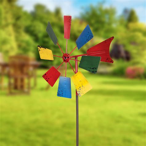 Vintage Windmill Wind Spinner Garden Stake 16 By 78 Inches In 2021