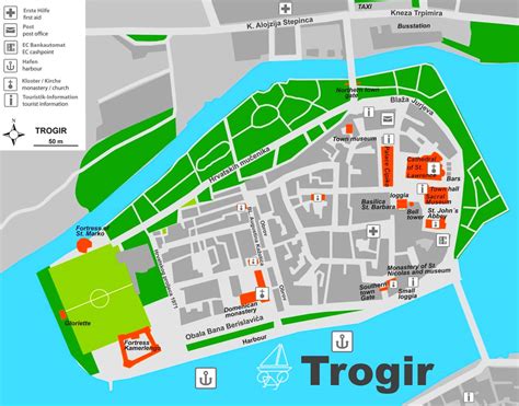 Wetter.de informiert sie stets aktuell über das biowetter in kroatien: Trogir tourist map