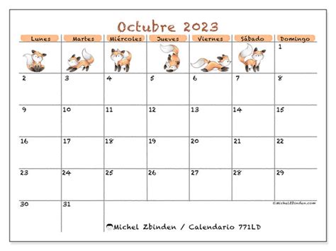 Calendario Octubre De Para Imprimir Ld Michel Zbinden Uy