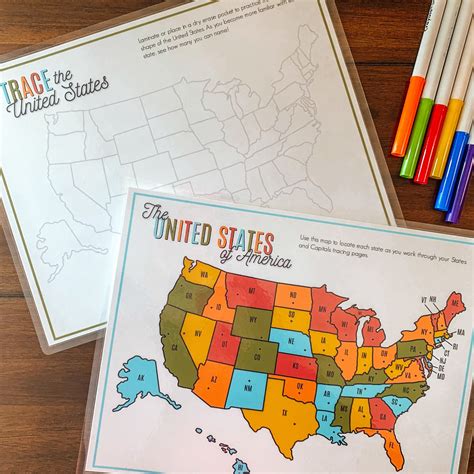 States And Capitals Activity Bundle Printable United States Etsy