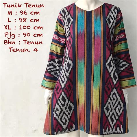 Kain ini asli dari desa troso. Baju Batik Wanita Motif Tunik Tenun | Desain blus, Model ...