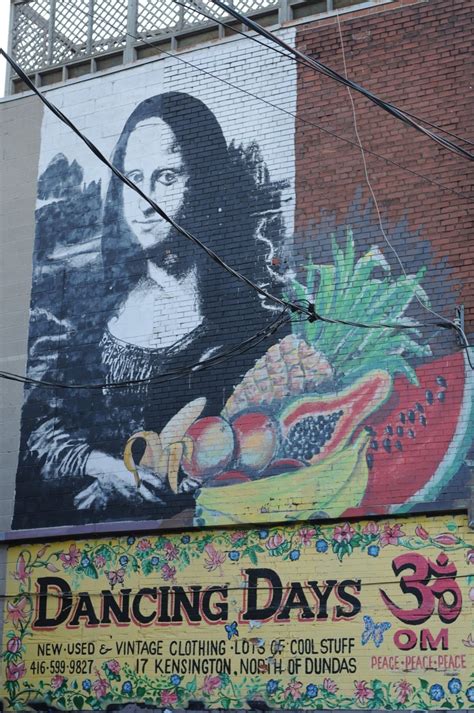 Awesome Street Art Graffiti Of The Mona Lisa In Kensington Market In