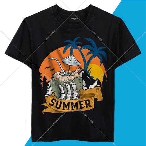 artstation summer beach t shirt design