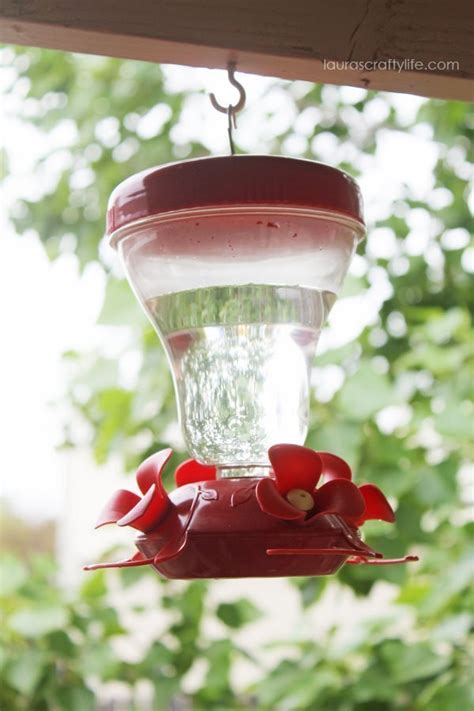 Let the mixture cool completely, then pour into your hummingbird feeder. Make Your Own Hummingbird Feeder Food - Laura's Crafty Life