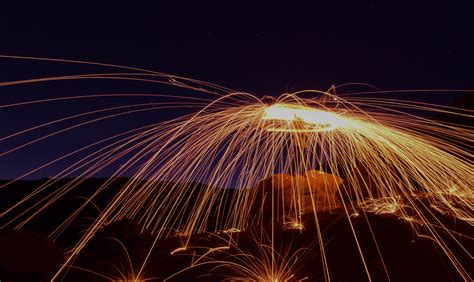Long Exposure Photo Of A Person With A Sparkler · Free Stock Photo