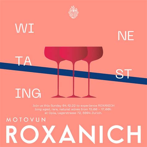 Roxanich Wine Tasting With Brand New Wines Opia