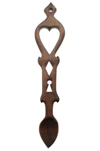 Pc92 Welsh Wooden Lovespoon Cut Out Heart And Keyhole Ca0698 Paul Curtis Welsh Ts
