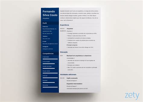 El objetivo profesional y el perfil profesional. Curriculum vitae em PDF: modelos para preencher e baixar