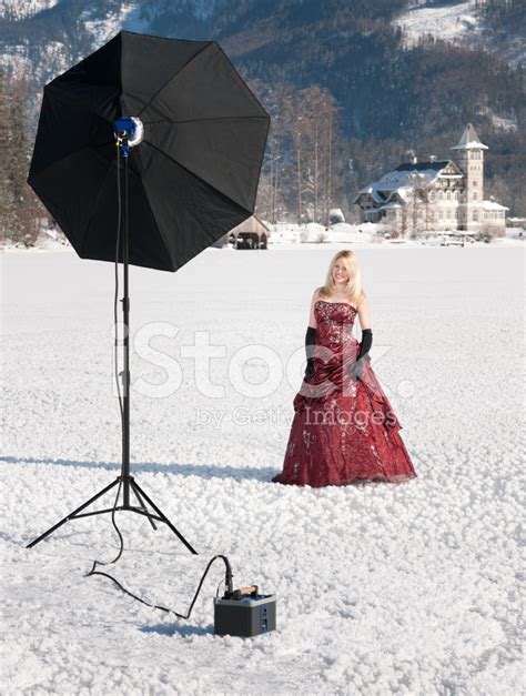 On Location Photography Outdoor Fashion Shoot Stock Photo Royalty