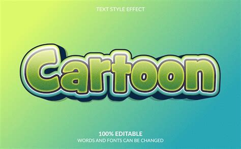Premium Vector Editable Text Effect Cartoon Text Style