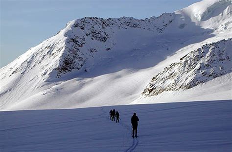 The finsteraarhorn northwest ridge (regular route) 4274 meters. Day 5 - Berner Oberland ski tour