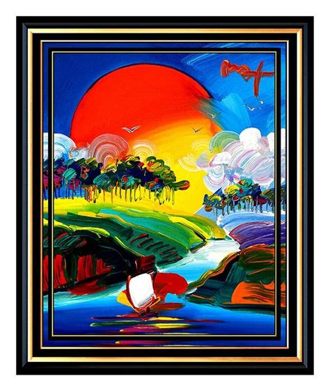 Peter Max Peter Max Acrylic Painting On Canvas All Original Signed