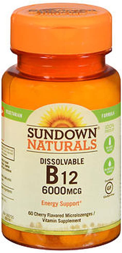 Sundown Naturals Vitamin B12 6000 Mcg 60 Microlozenges The Online