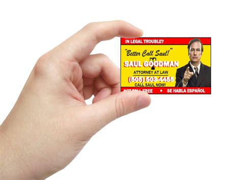 Saul Goodman Business Card Font Printable Cards