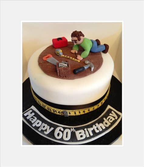 You can make the birthday cake at home by looking the design or order it from the. Diy Man Cake With Miniature Tools For 60Th Birthday - CakeCentral.com
