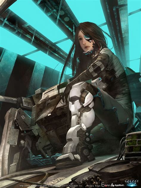 Cyberpunk Prosthetic Leg Cyber Girl Cyborg Base 2 By Evanlee82