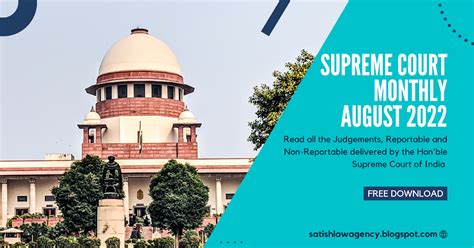 Supreme Court Of India Judgements August 2022 Satish Law Agency