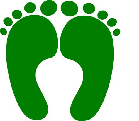 Green Human Foot Print Green Foot Clip Art Free Transparent Clip