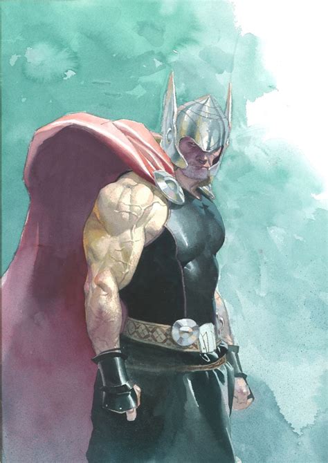 An Image Of A Man Dressed As Thor From The Avengers Comics Standing In