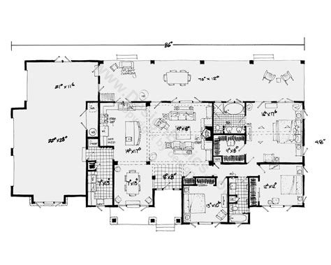 One Story House Plans Open Floor Design Basics House Plans 76666