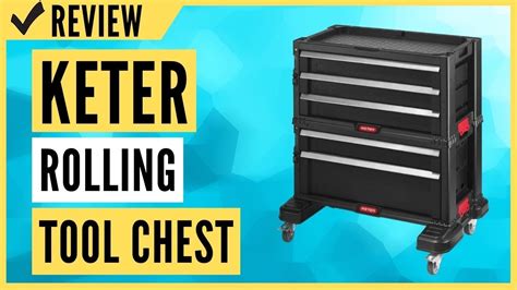 Keter Rolling Tool Chest With Storage Drawer Review Youtube