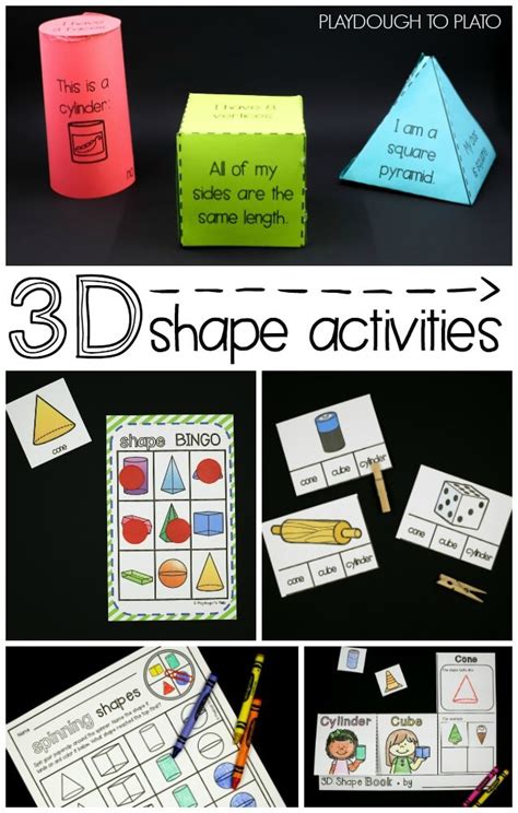 3d Shapes Activity Pack Playdough To Plato 17 Best Images Of Find