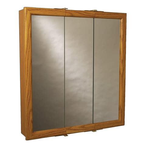 Zenith K30 Oak Framed Tri View Mirror Medicine Cabinet Overstock