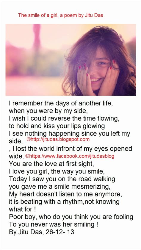 The Smile Of A Girla Poem By Jitu Das Poems ~ Jitu Dass Blog