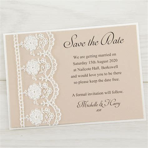 Elizabeth Save The Date Pure Invitation Wedding Invites