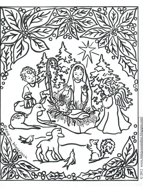 Jesus And Nativity Coloring Page Pagine Da Colorare Per Adulti Colori Di Natale Disegni Da