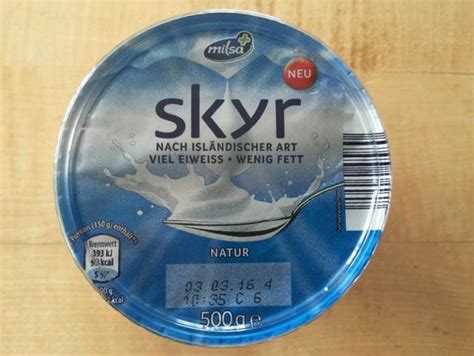 Auf die antworten konnte ich verzichten. Fotos und Bilder von Joghurt, Skyr (Milsa) - Fddb