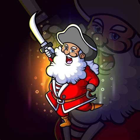 La Clause Du Père Noël Des Pirates Avec La Conception Du Logo Esport De