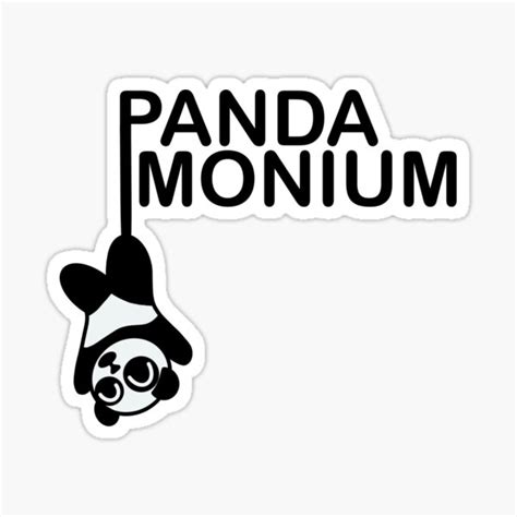 This Is Panda Monium Sticker For Sale By Superbubbleboy Redbubble
