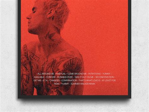 Justin Bieber Poster Changes Album Cover Poster Print Etsy