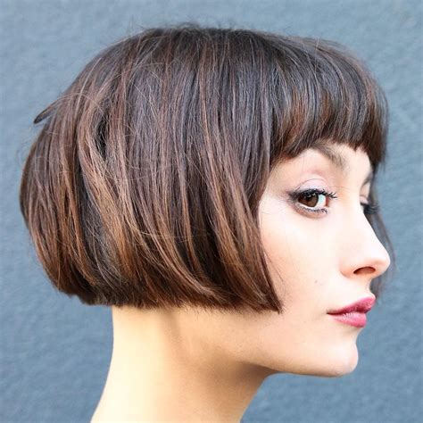 This ear length short bob hairstyle with soft front bangs makes a cute style statement. 20 Ideas of Ear Length French Bob Hairstyles