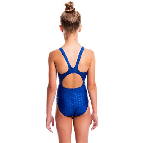 Girls Accelerate Swimsuit Blue Flow Swim Gear