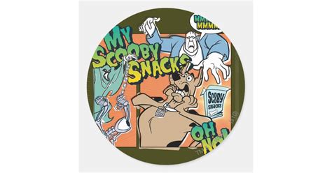 Scooby Doo My Scooby Snacks Classic Round Sticker