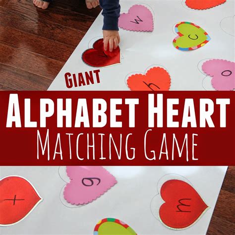 Toddler Approved Giant Alphabet Heart Matching Game